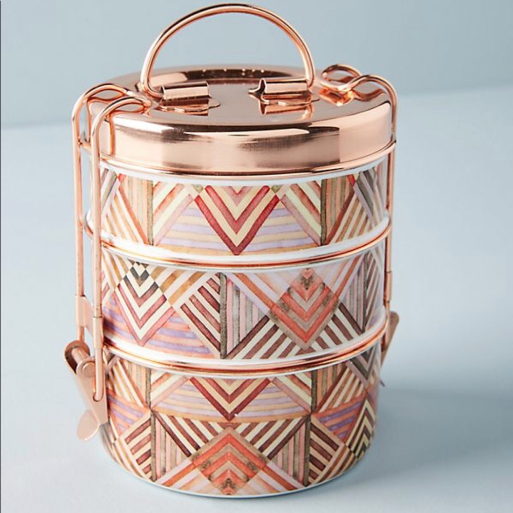 Anthropologie Tiered Storage Bowl Bento Box Set
